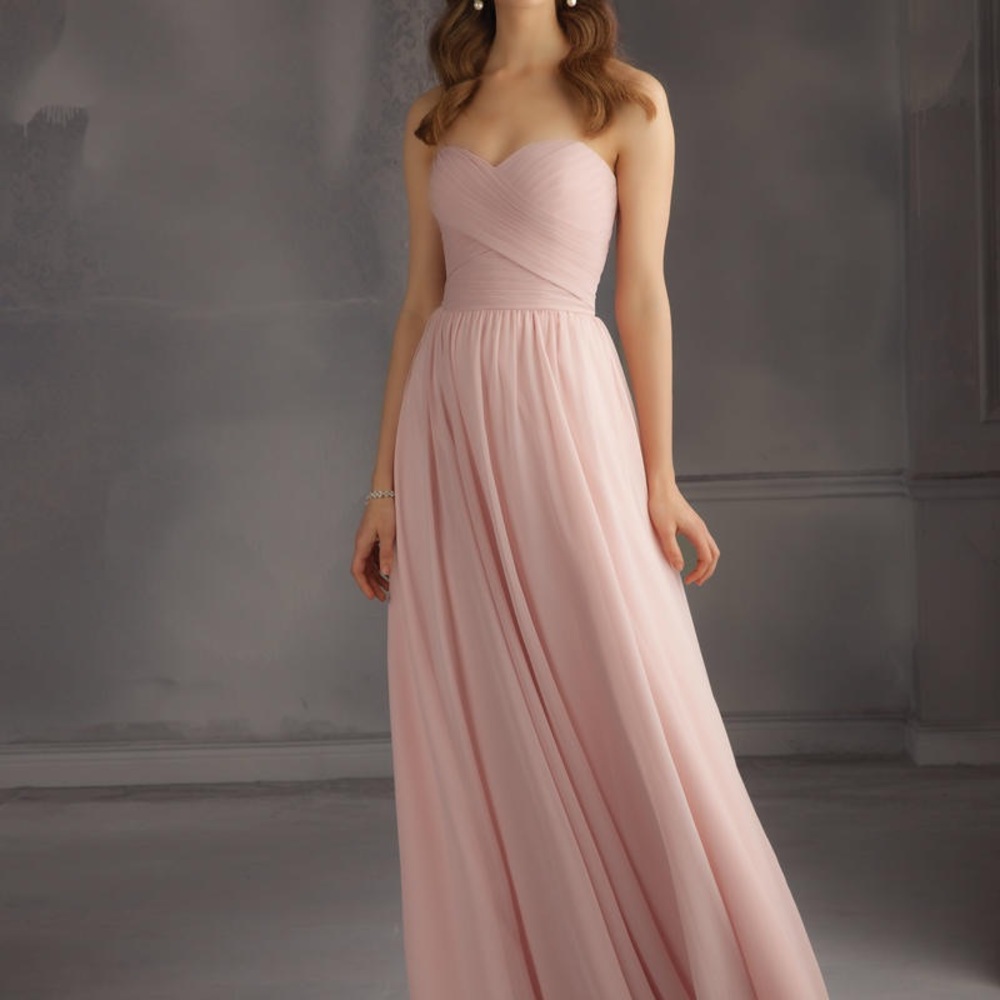 Angelina Faccenda Bridesmaids Morilee Dress Blush & Sweetheart Strapless Sz 12